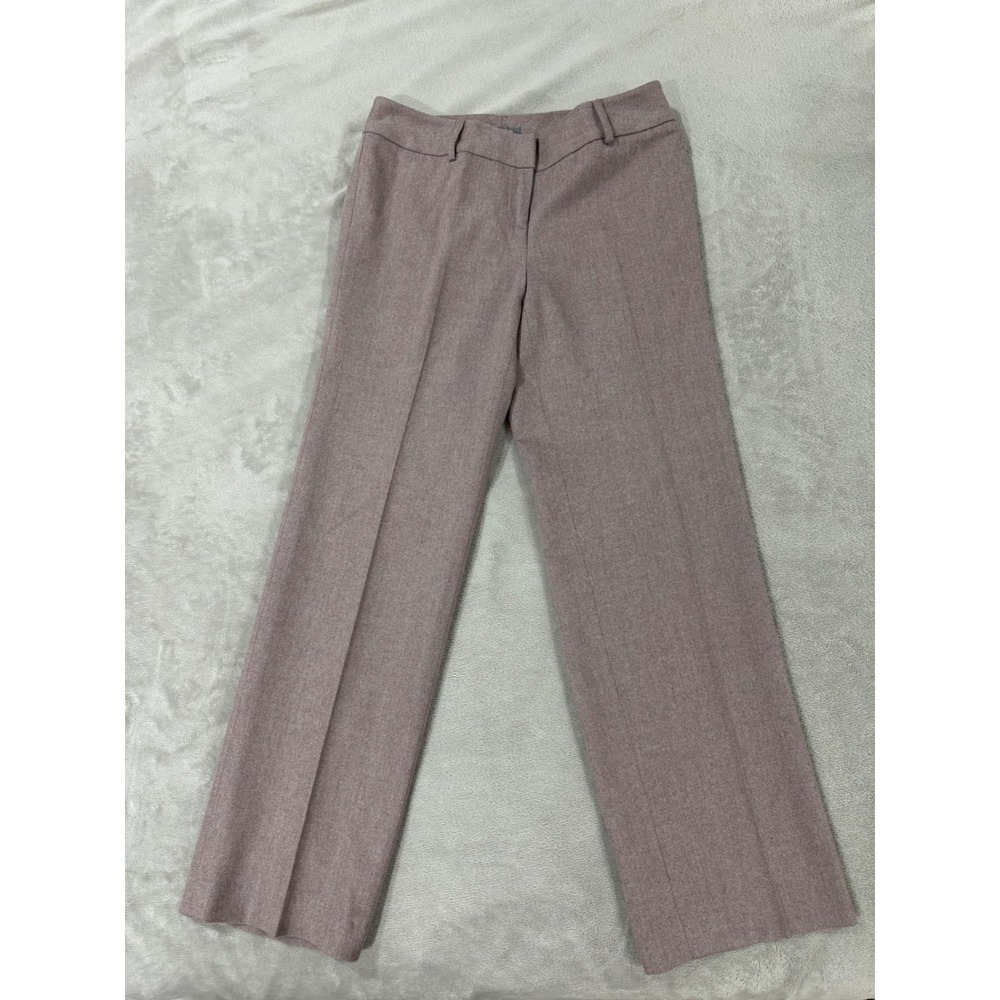 Ann Taylor Petites Wool Cashmere Blend Dress Pants Mauve Pink Straight Leg 4P